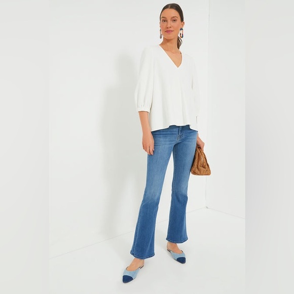 MOTHER The Weekender Women's Flare Jeans in Layover Wash Size 32 - Picture 16 of 16